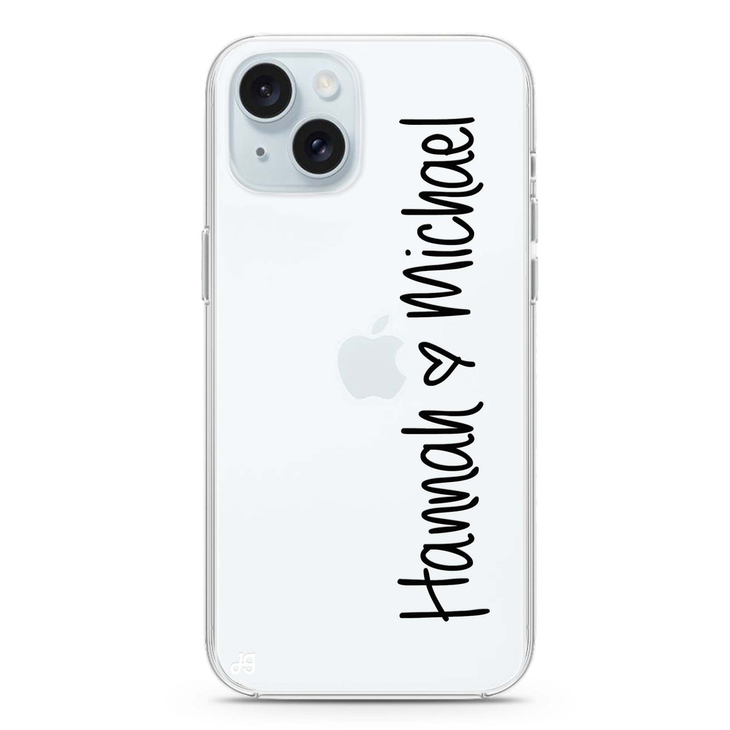 Vertical Names iPhone 15 水晶透明保護殼