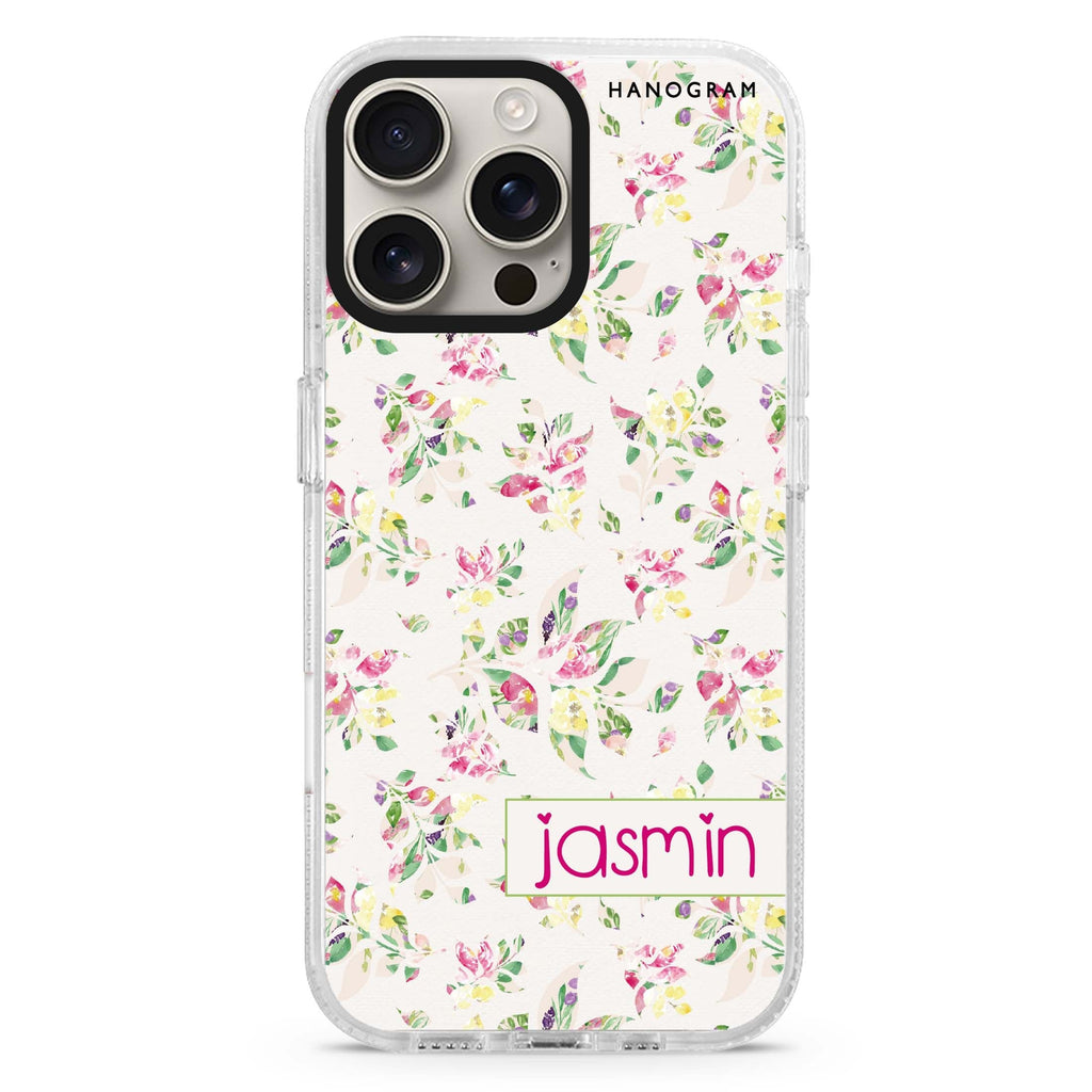 Floral Rain iPhone 16 Pro & 16 Pro Max Case - Personalized and Stylish Protection