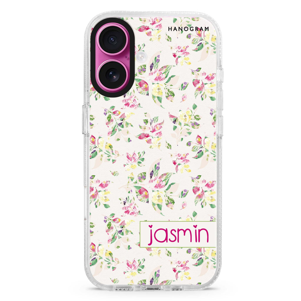 Floral Rain Magsafe 兼容水晶透明保護殼