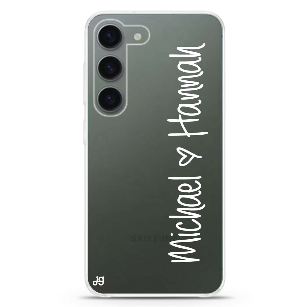 Vertical Names Samsung Galaxy 水晶透明保護殼