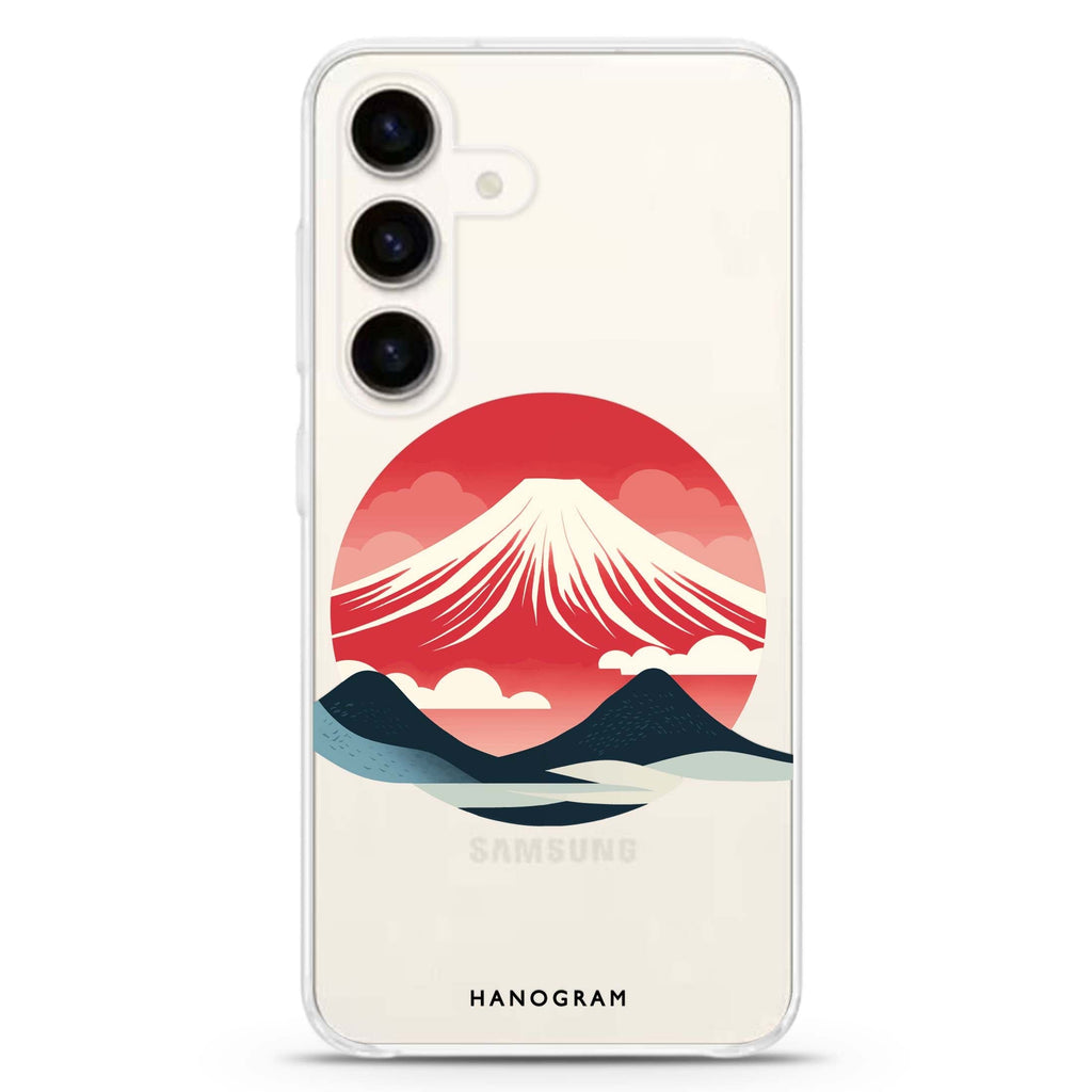 Tranquil Fuji Samsung Galaxy S26/S25/S24 水晶透明保護殼正面展示