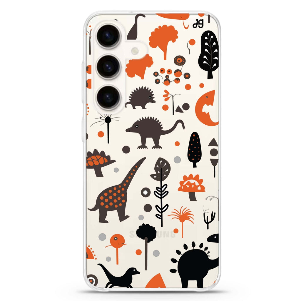 Jurassic Joy Samsung Galaxy S26/S25/S24 水晶透明保護殼正面展示