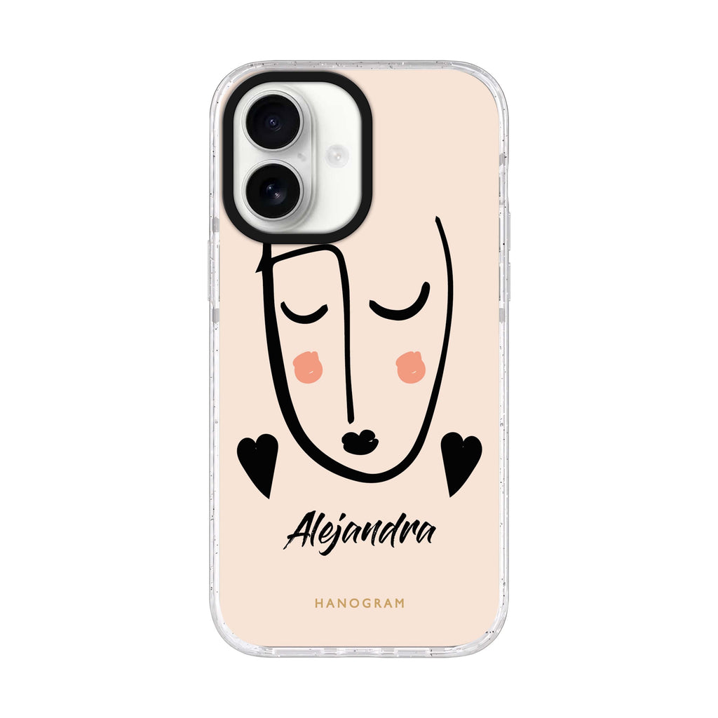 Lovely Face iPhone 17 水晶透明保護殼正面展示