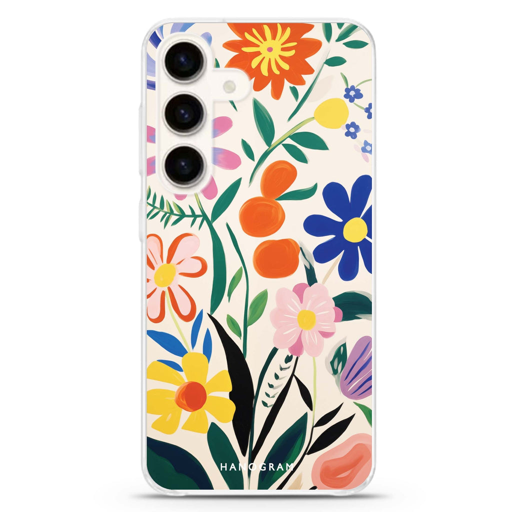 Petal Palette Samsung Galaxy S26/S25/S24 水晶透明保護殼正面展示