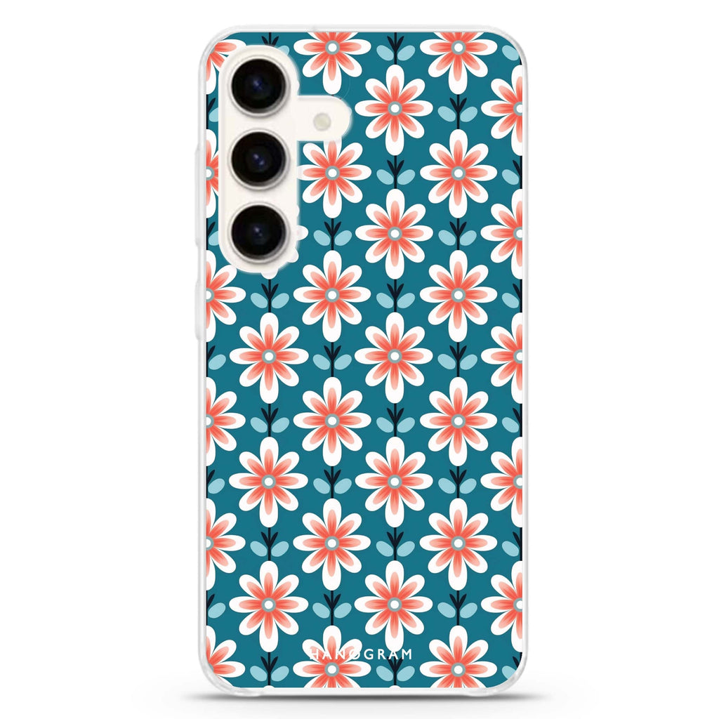 Infinite Petals Samsung Galaxy S26/S25/S24 水晶透明保護殼正面展示