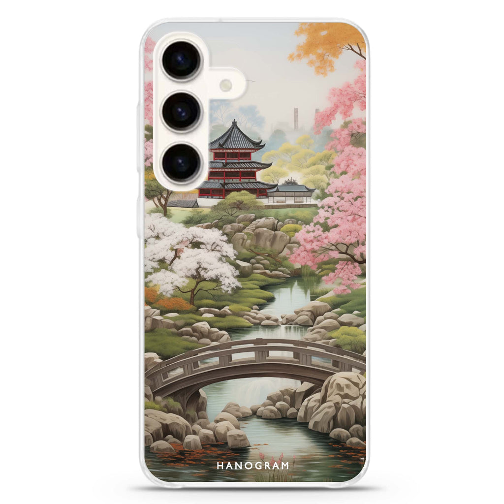 Oriental Blossom Samsung Galaxy S26/S25/S24 水晶透明保護殼正面展示