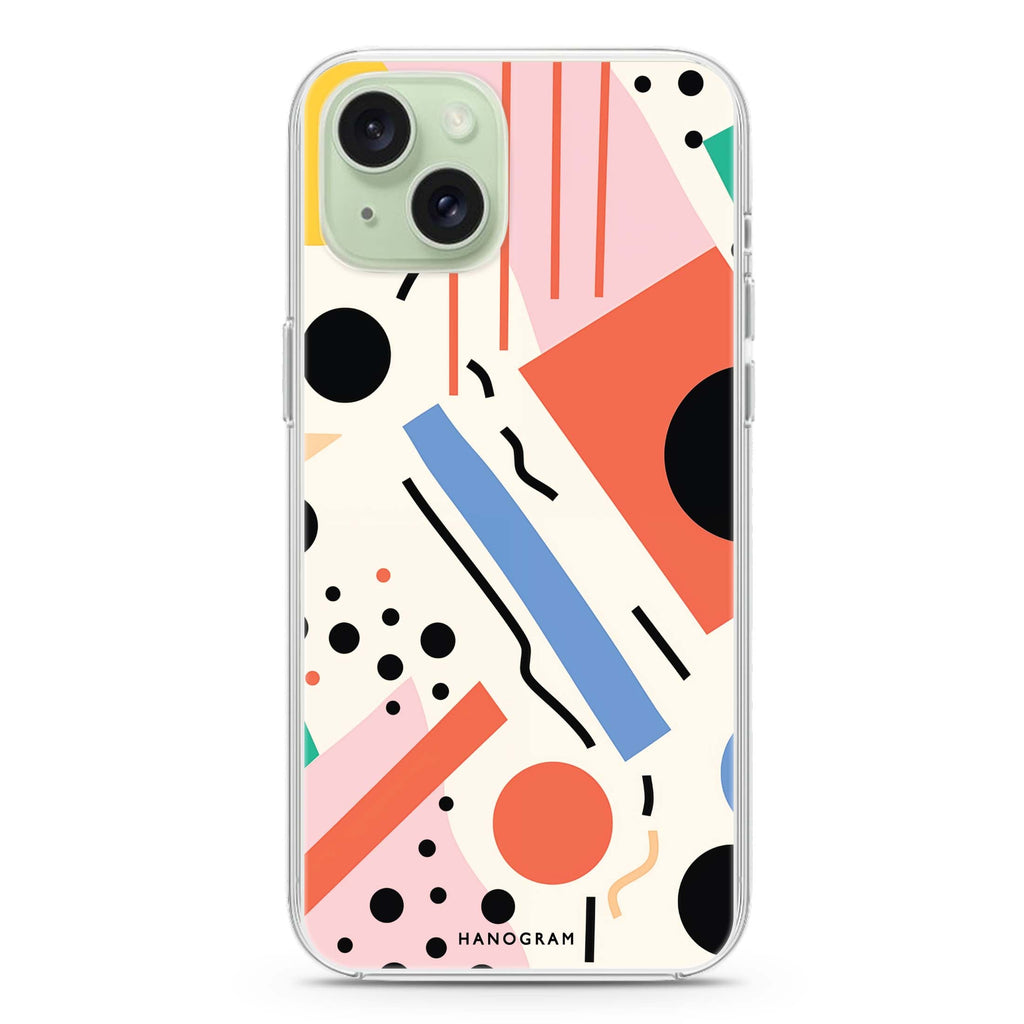 Geometric Groove iPhone 15 Plus 水晶透明保護殼