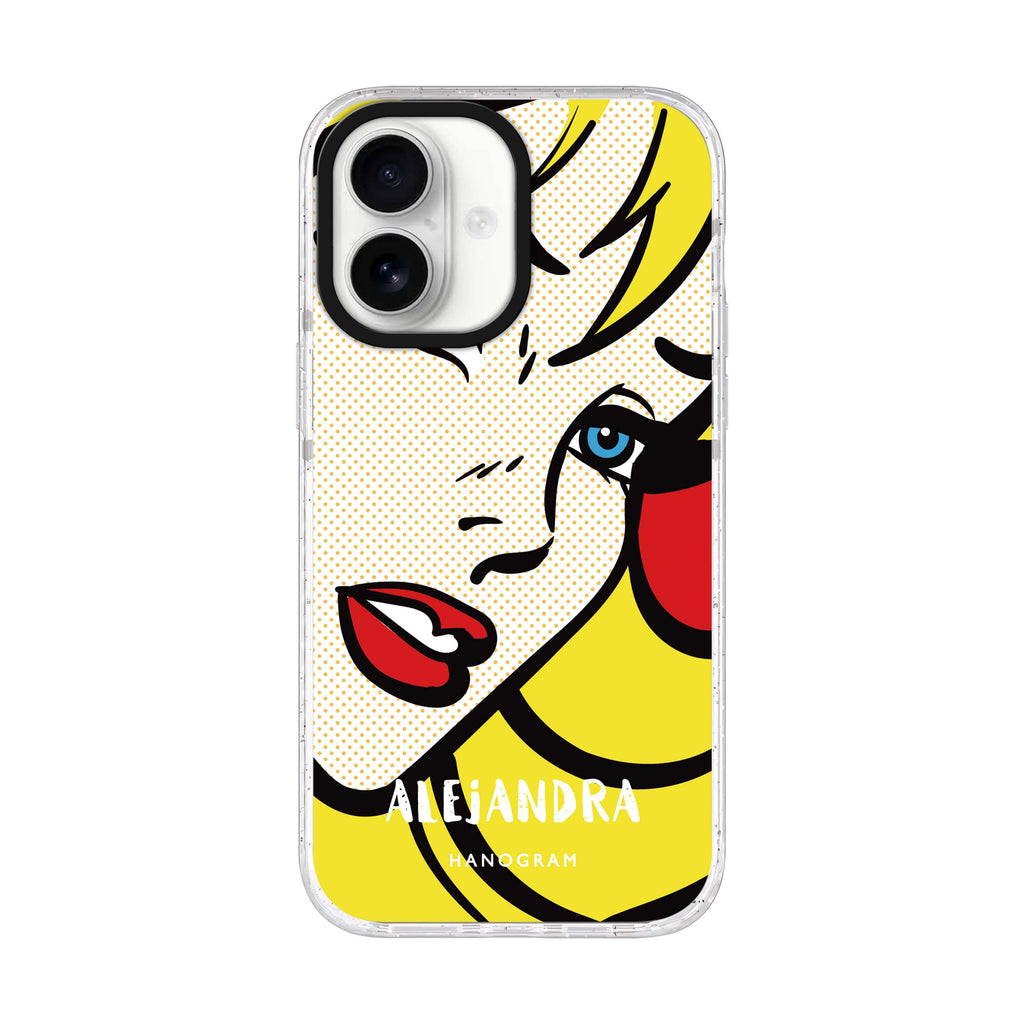 Pop Girl iPhone 17 水晶透明保護殼正面展示