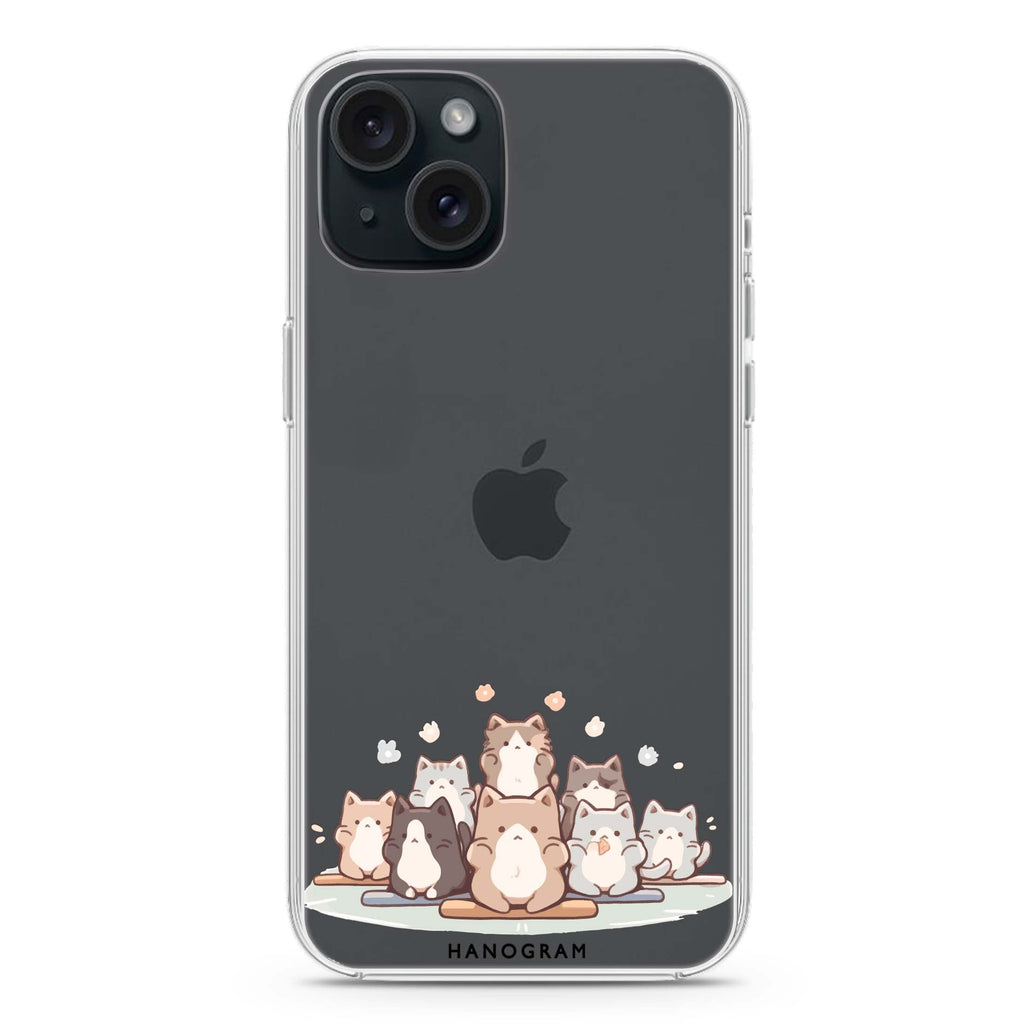 Zen Cat Calm iPhone 15 水晶透明保護殼
