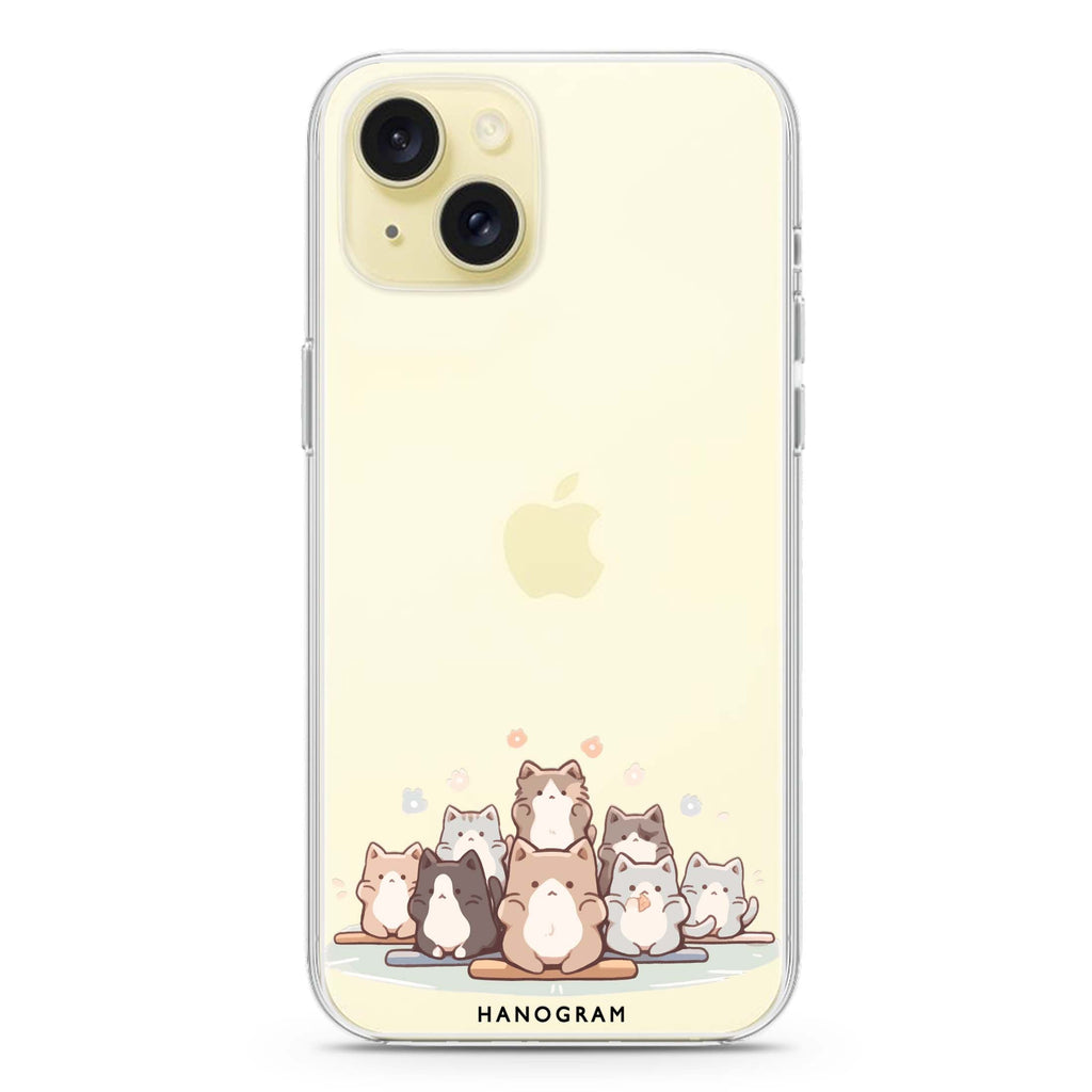 Zen Cat Calm iPhone 15 Plus 水晶透明保護殼