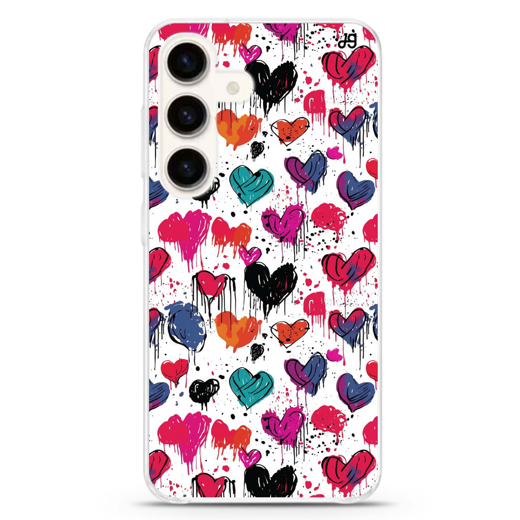 Bleeding Passion Samsung Galaxy S26/S25/S24 水晶透明保護殼正面展示