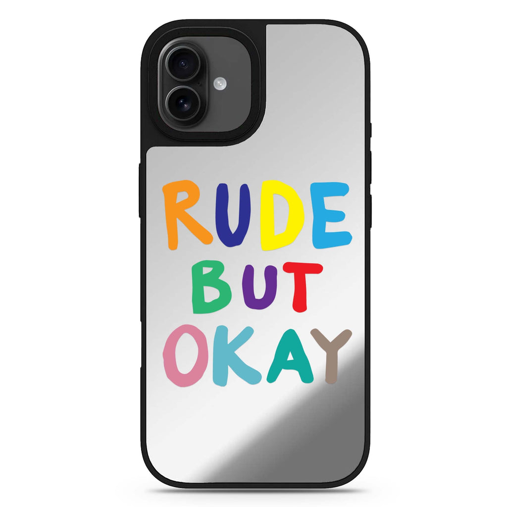 Rude but OKAY iPhone 17 鏡面手機殼 主圖設計