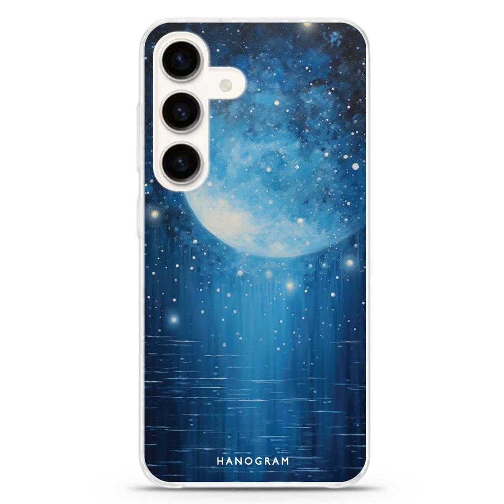 Midnight Crescent Samsung Galaxy S26/S25/S24 水晶透明保護殼正面展示