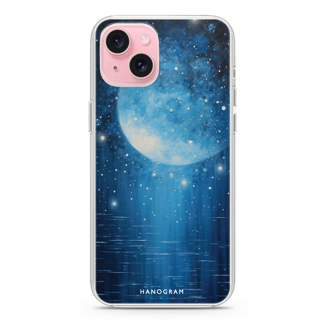 Midnight Crescent iPhone 15 Plus Magsafe 兼容水晶透明保護殼