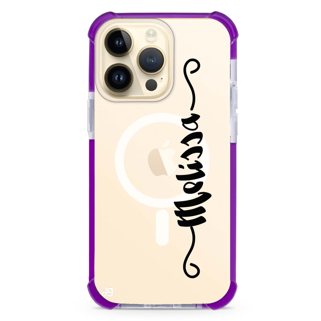 Casual Vertical Name iPhone Magsafe 兼容超強防摔保護殼