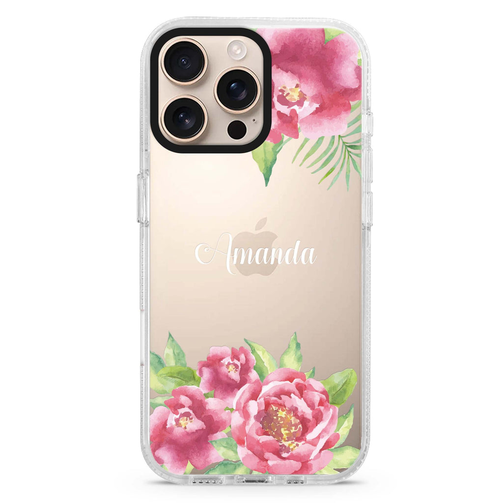 Watercolor Paeonia iPhone 16 Pro & 16 Pro Max Case - Personalized and Stylish Protection