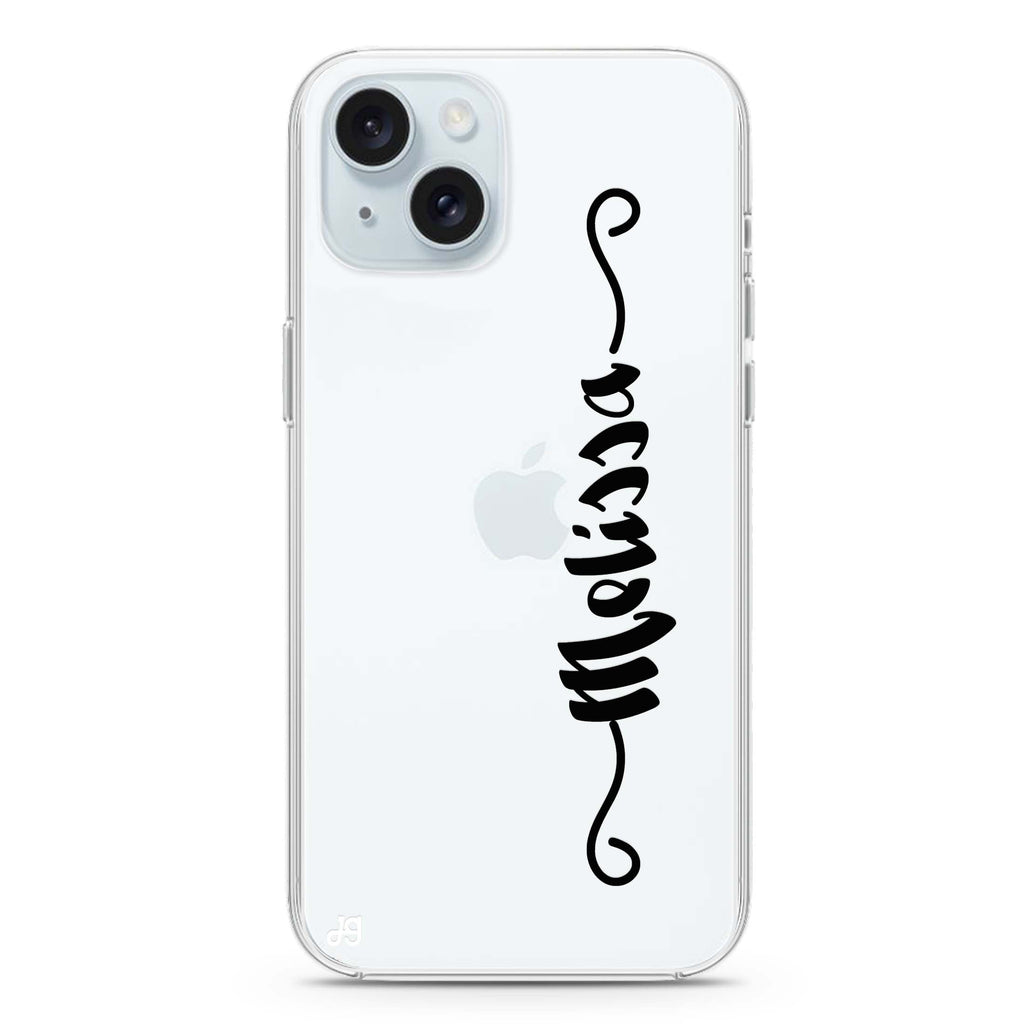 Casual Vertical Name iPhone 15 plus 水晶透明保護殼
