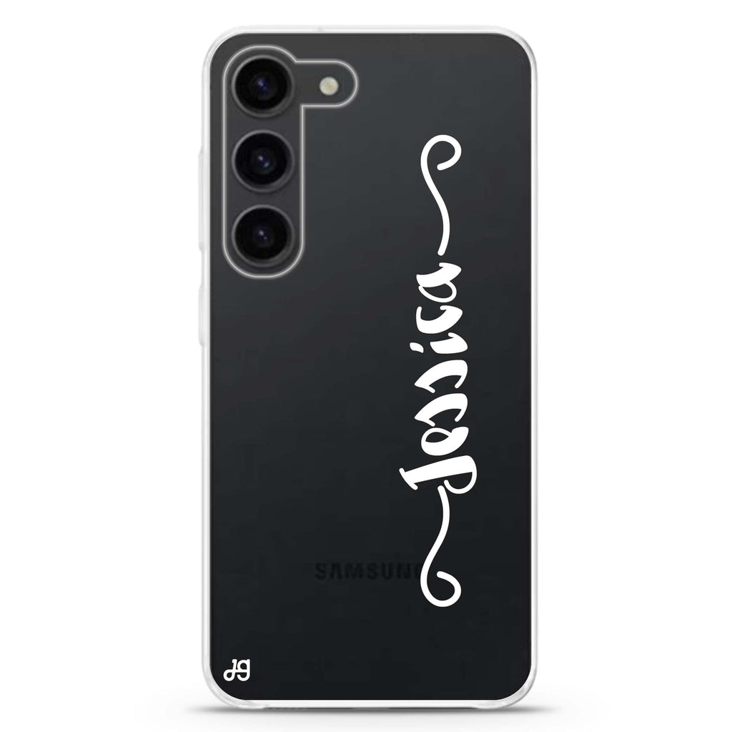 Casual Vertical Name Samsung Galaxy 水晶透明保護殼