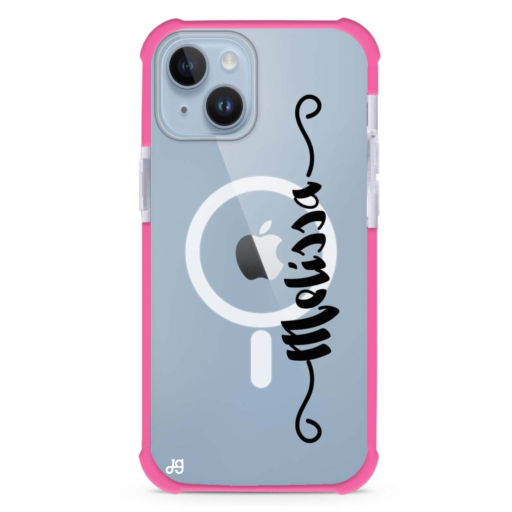 Casual Vertical Name iPhone 15 Plus Magsafe 兼容超強防摔保護殼