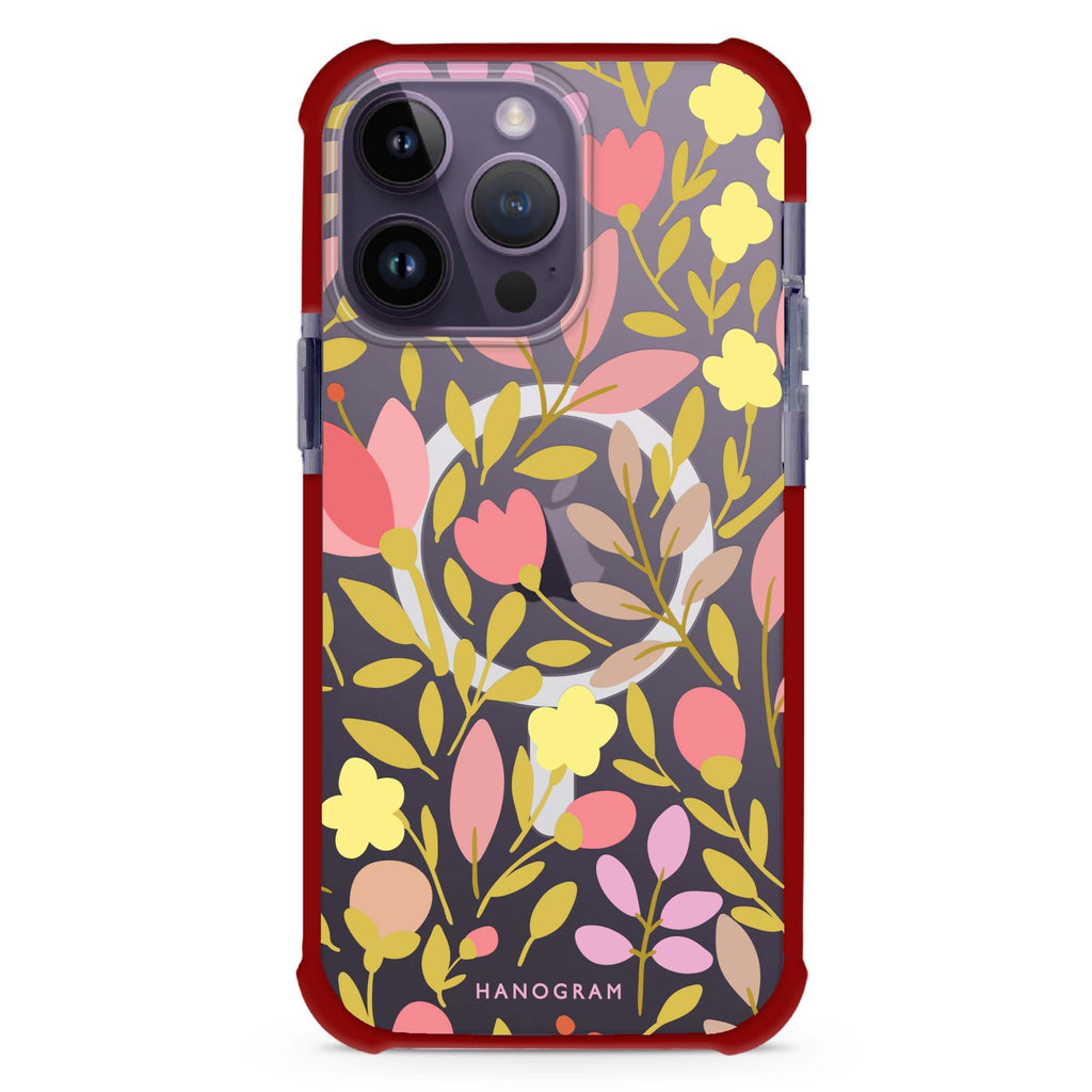 Floral iPhone Magsafe 兼容超強防摔保護殼