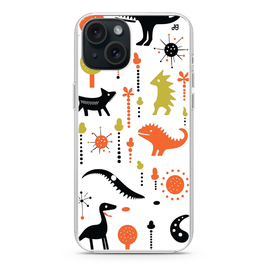 Dino Delight iPhone 15 Magsafe 兼容水晶透明保護殼