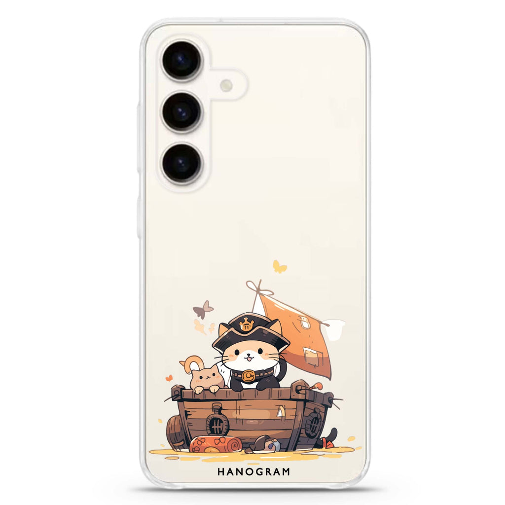 Feline Corsair Samsung Galaxy S26/S25/S24 水晶透明保護殼正面展示