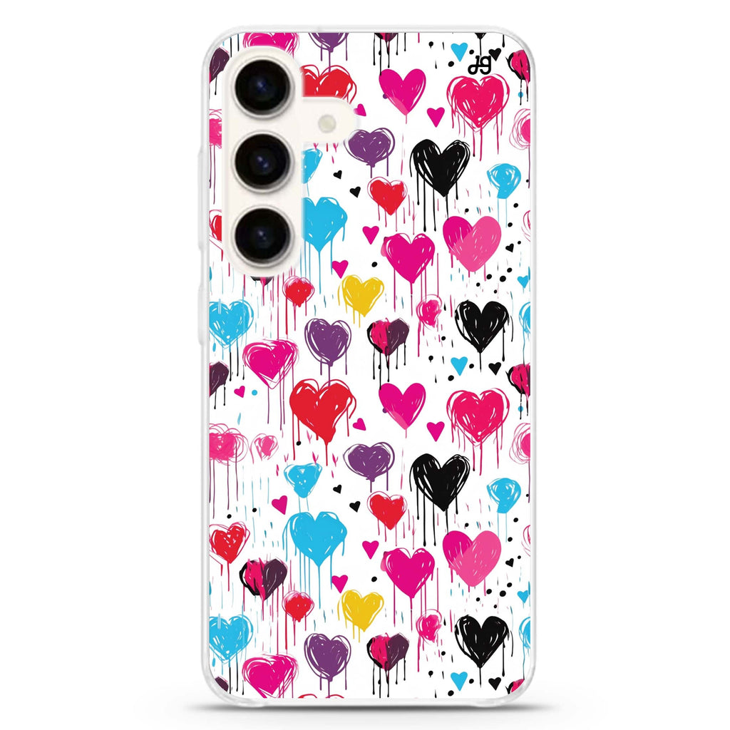 Drip Embrace Samsung Galaxy S26/S25/S24 水晶透明保護殼正面展示