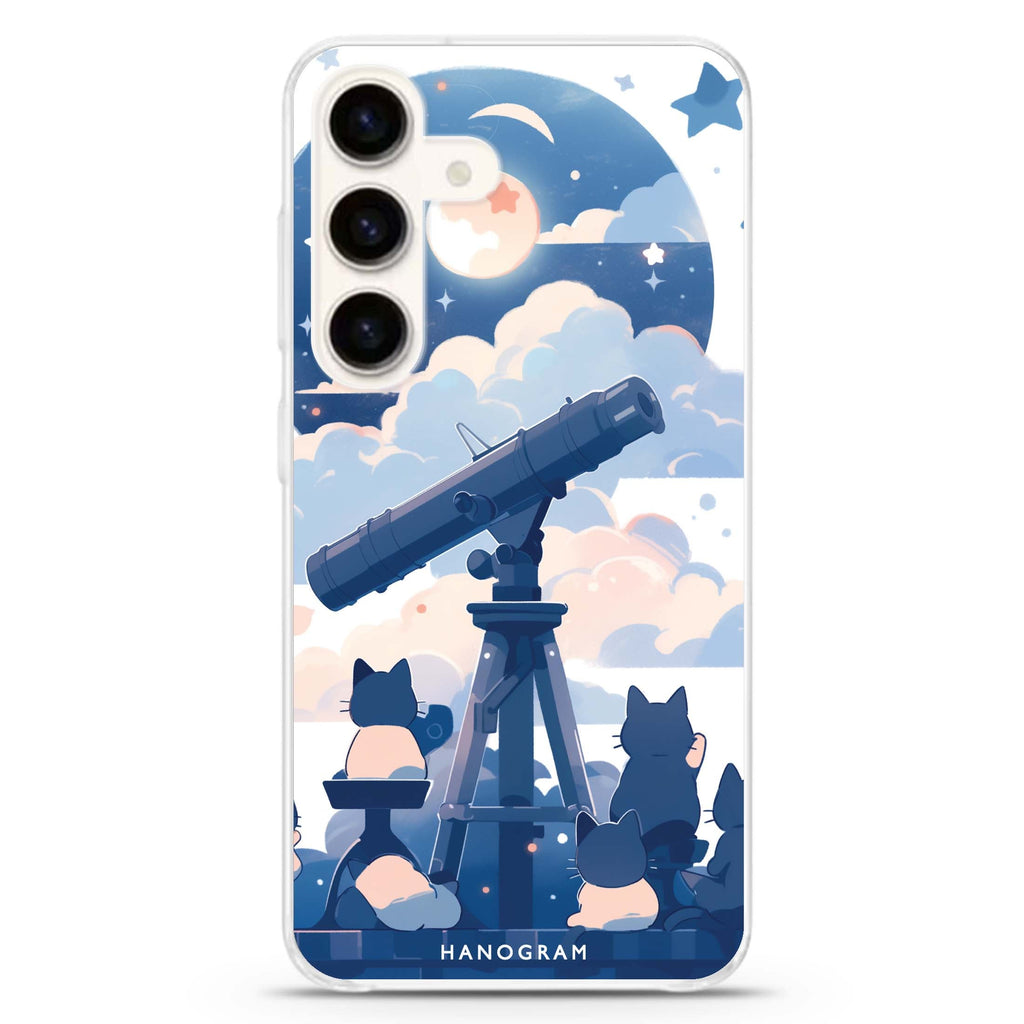 StarGaze Kitty Samsung Galaxy S26/S25/S24 水晶透明保護殼正面展示