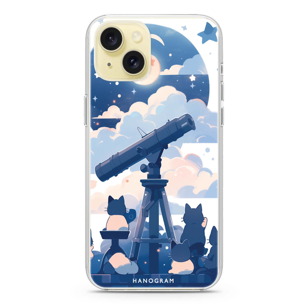 StarGaze Kitty iPhone 15 Plus Magsafe 兼容水晶透明保護殼
