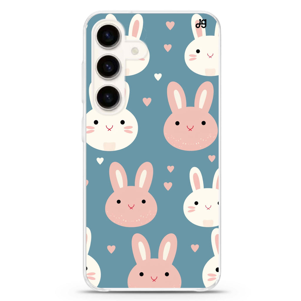 Cuddly Hopper Samsung Galaxy S26/S25/S24 水晶透明保護殼正面展示