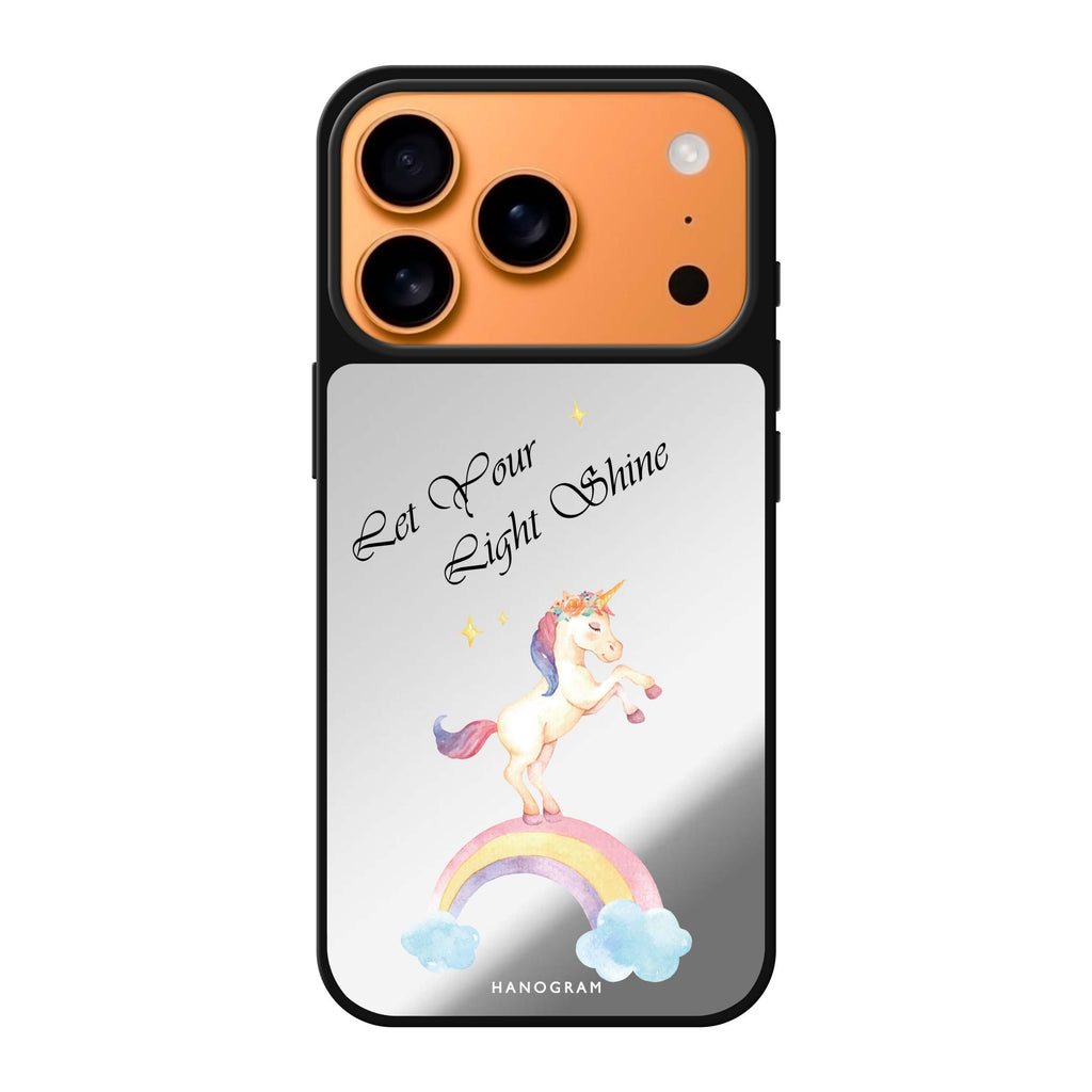 Rainbow Unicorn 彩色獨角獸 iPhone 17 Pro Max 鏡面手機殼主圖