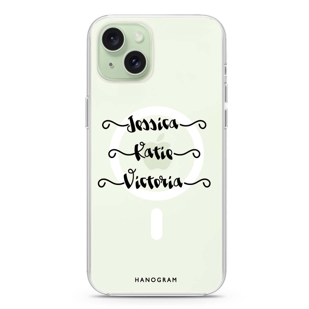 Triple iPhone 15 Plus Magsafe 兼容水晶透明保護殼