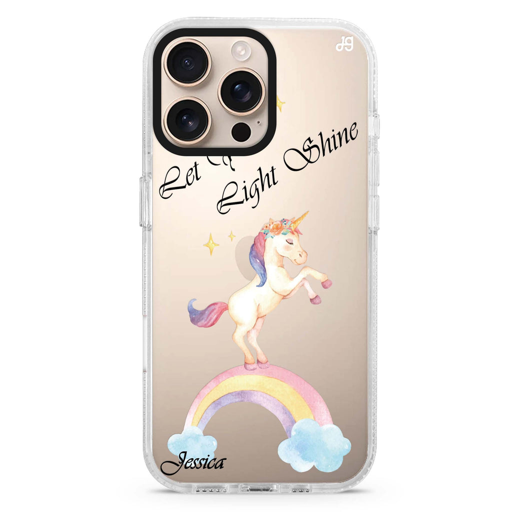 Rainbow Unicorn iPhone 16 Pro & 16 Pro Max Case - Personalized and Stylish Protection