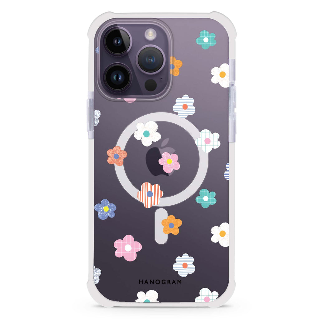 Floral Pattern iPhone Magsafe 兼容超強防摔保護殼