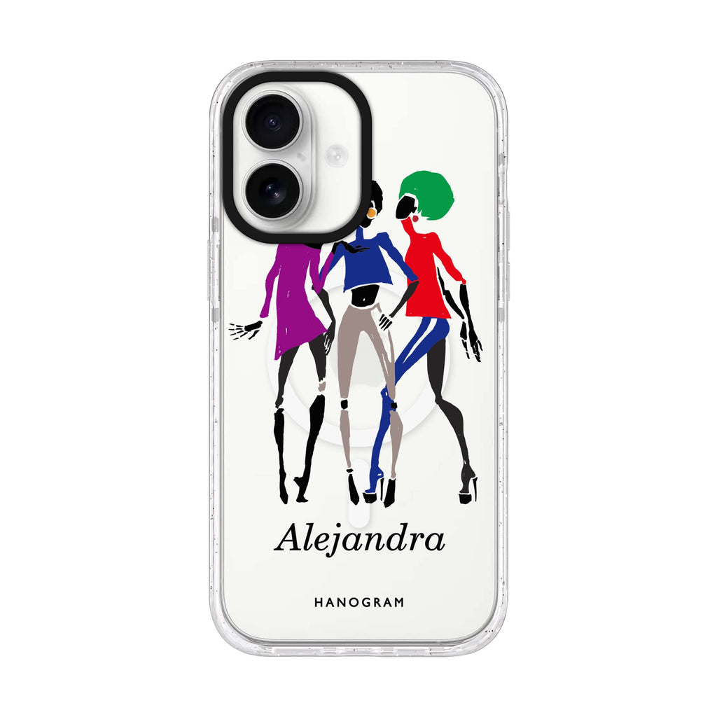 Artistic Girls iPhone 17 水晶透明保護殼正面展示