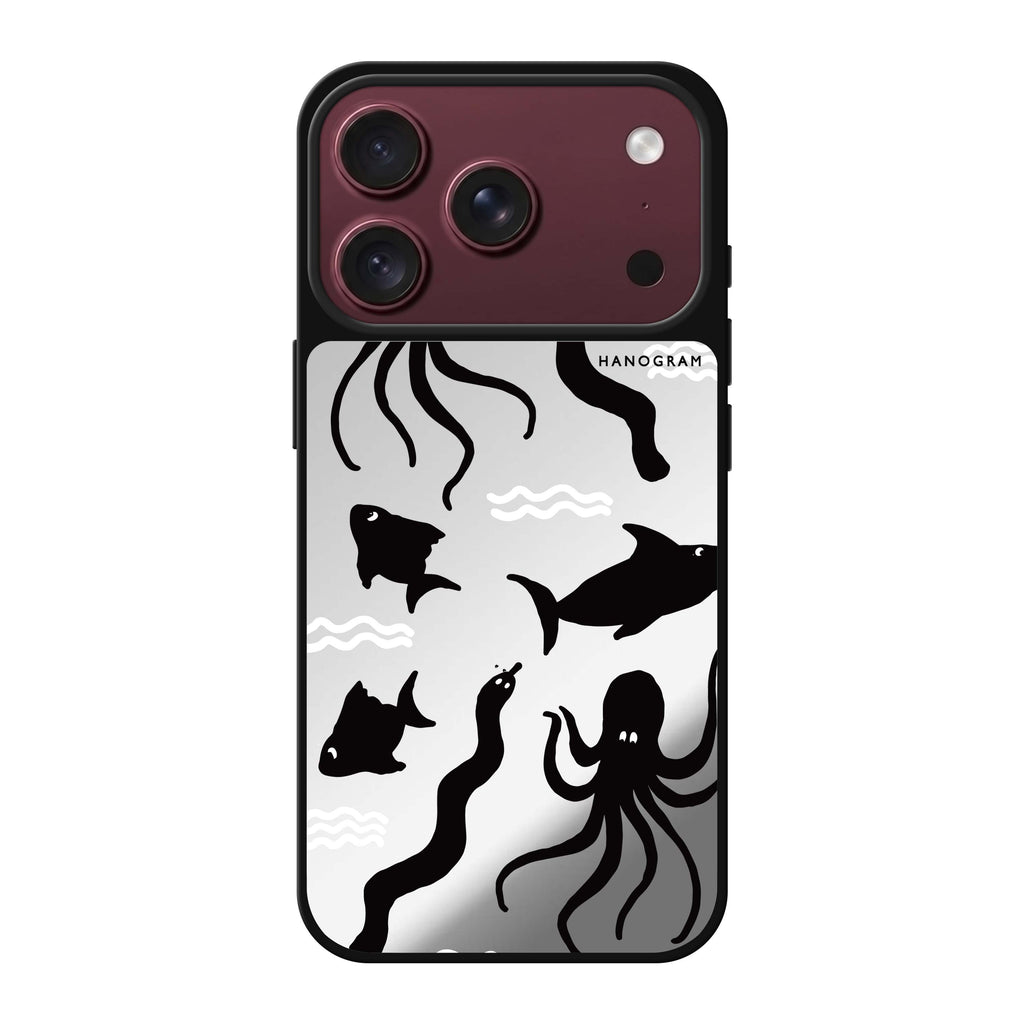 Water, Ocean and Sea Animals 鏡面手機殼
