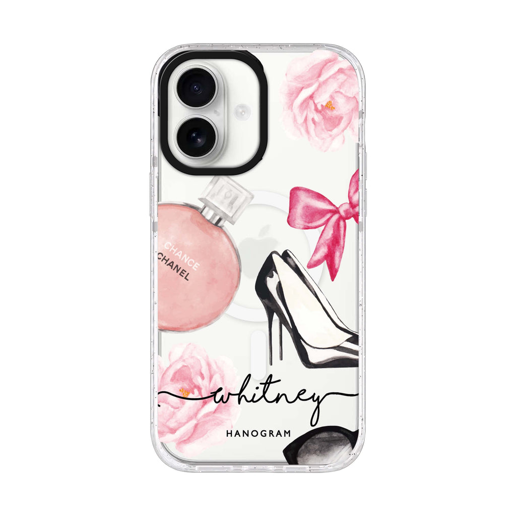 Fashion Cosmetic iPhone 17 水晶透明保護殼正面展示
