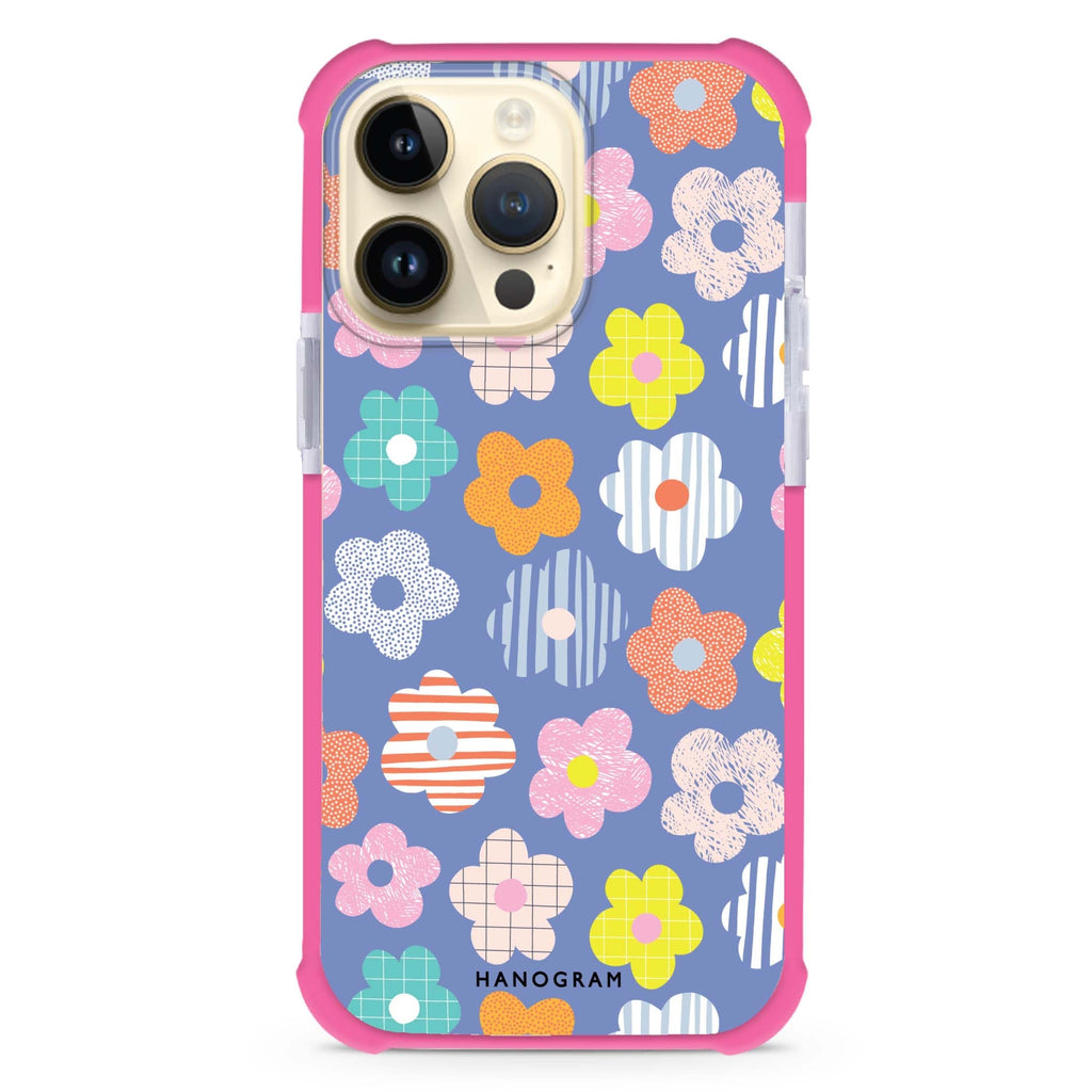 Floral Pattern iPhone Magsafe 兼容超強防摔保護殼