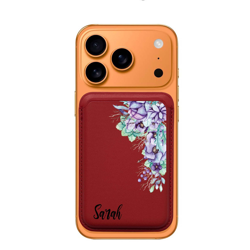 Purple Floral Magsafe 卡套