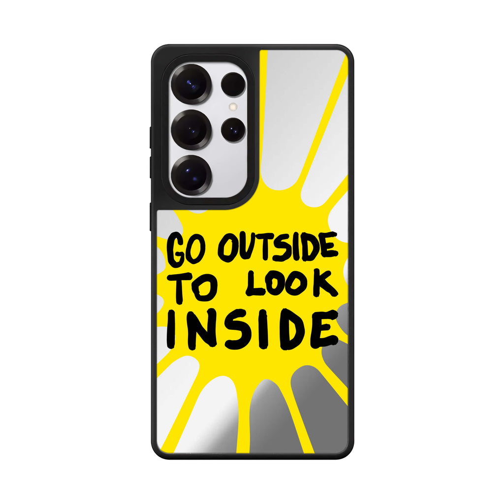 Go Outside to Look INSIDE shine 鏡面手機殼