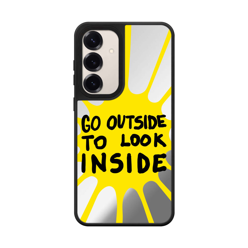 Go Outside to Look INSIDE shine 鏡面手機殼