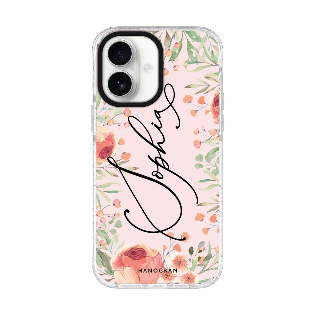 Glamorous Garden iPhone 17 水晶透明保護殼正面展示