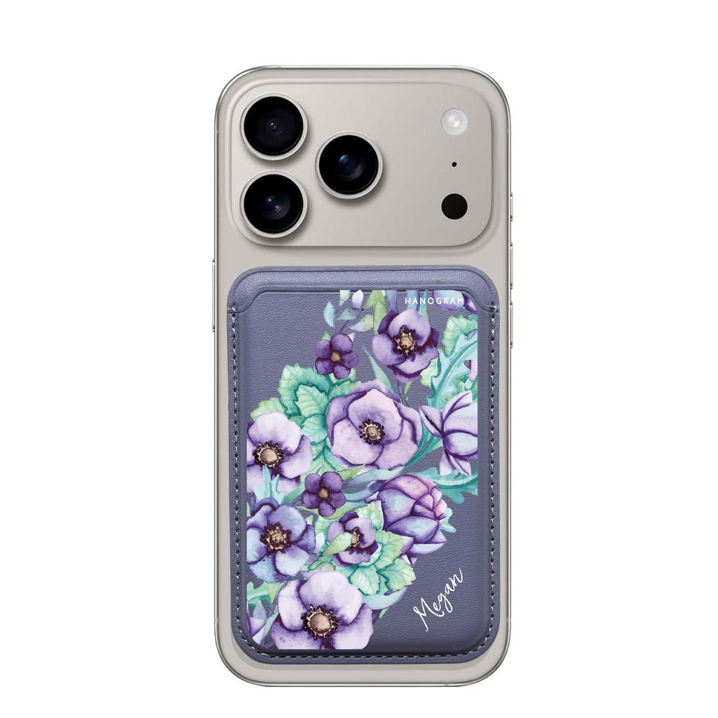 Purple Floral II Magsafe 卡套
