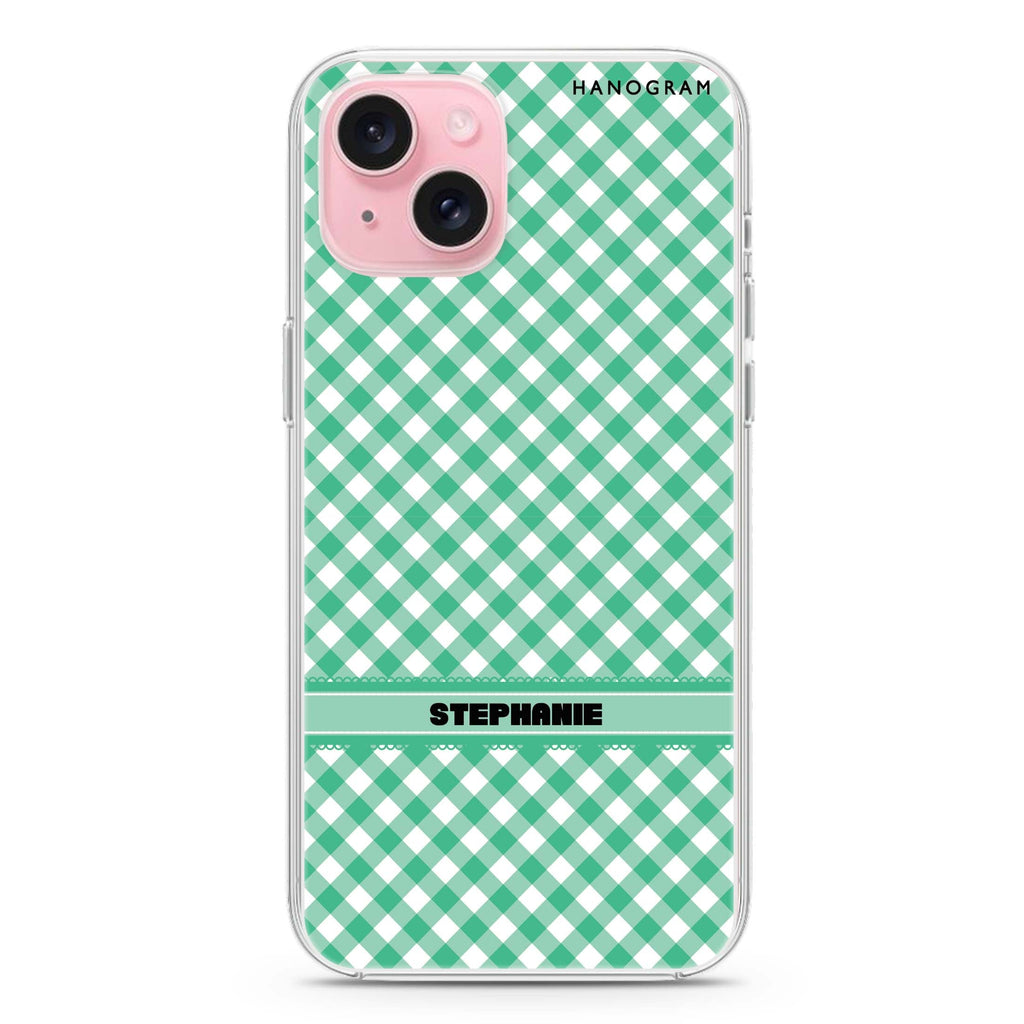 Lovely Green iPhone 15 Plus Magsafe 兼容水晶透明保護殼