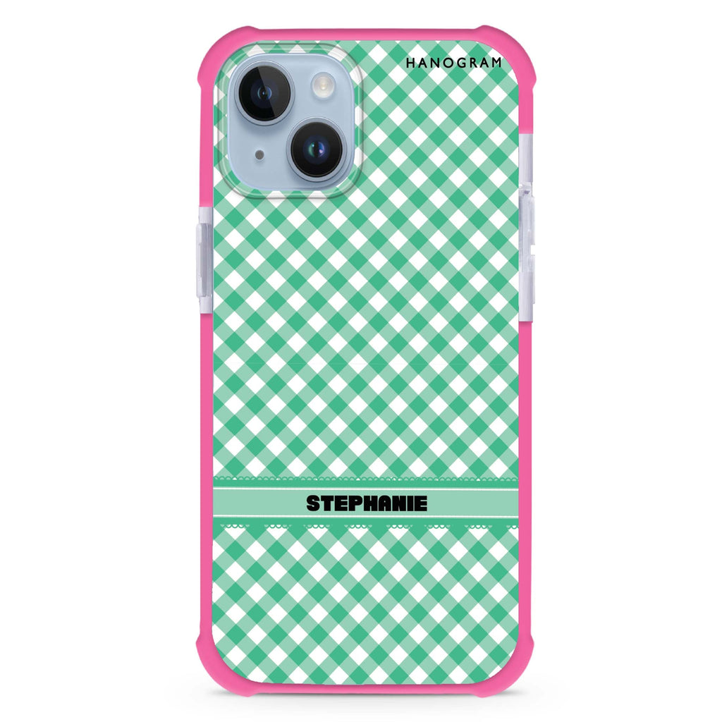 Lovely Green iPhone 15 Plus Magsafe 兼容超強防摔保護殼