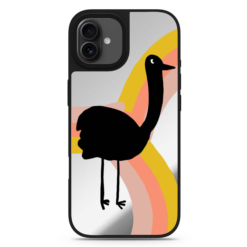 Rainbow Bird iPhone 17 可愛動物鏡面手機殼 主圖設計