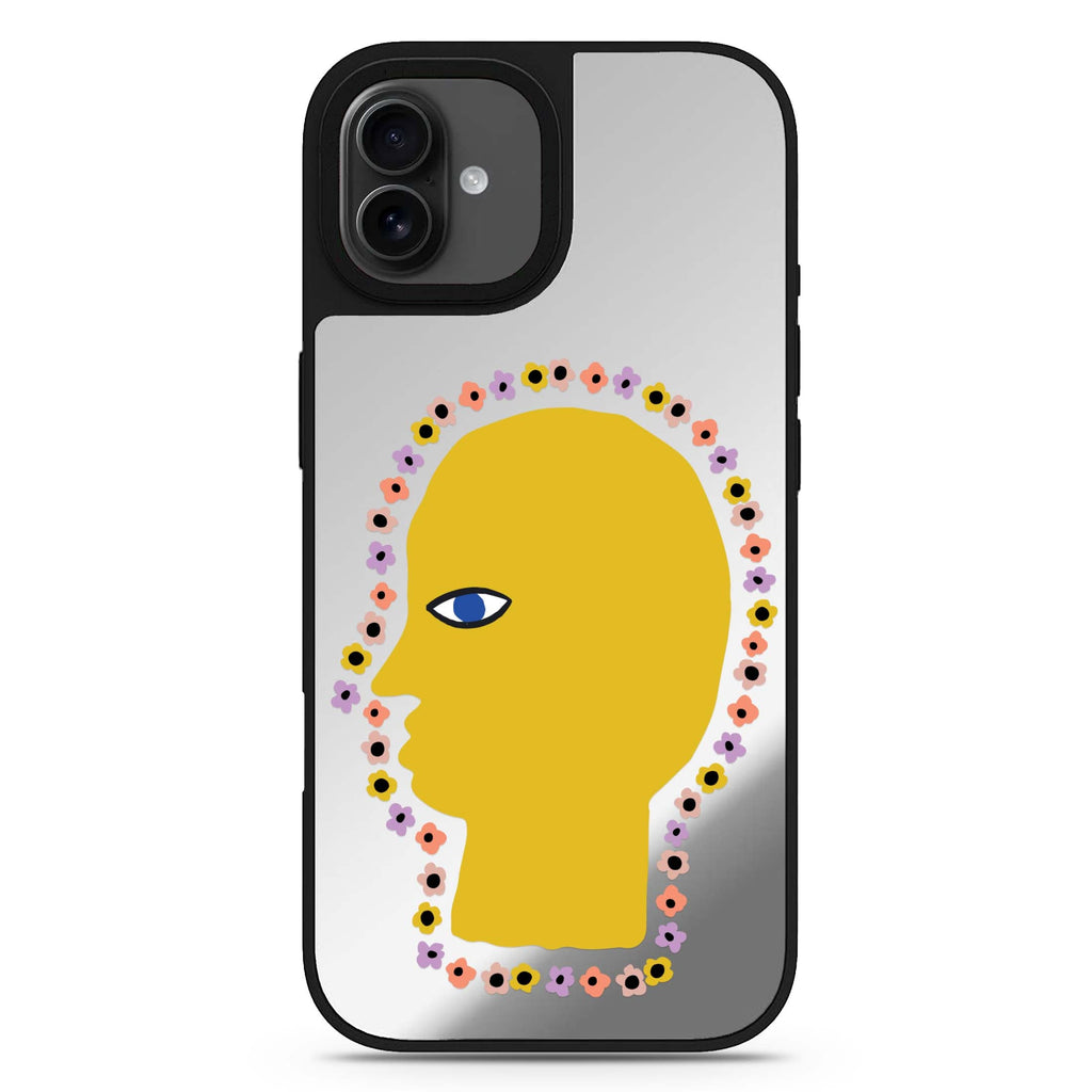 Floral Brain iPhone 17 花卉鏡面手機殼 主圖設計