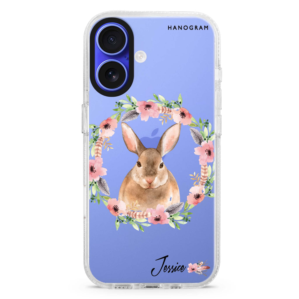 Floral Rabbit 水晶透明保護殼