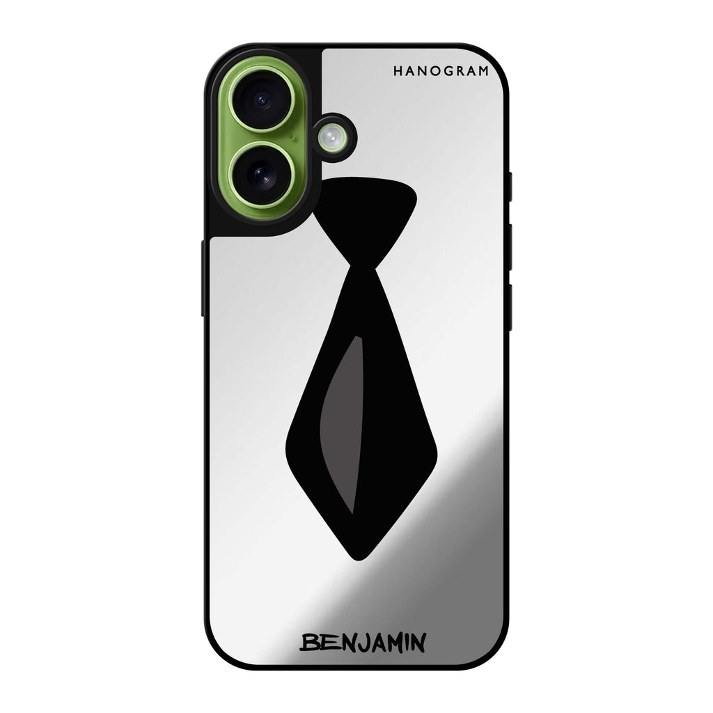Reflective iPhone 16 Mirror Case –Tie Design