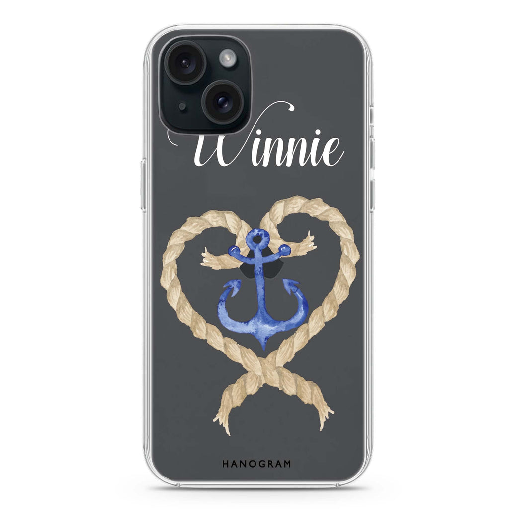 Heart & Anchor iPhone 15 水晶透明保護殼